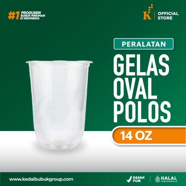 Gelas Oval Polos 14 oz
