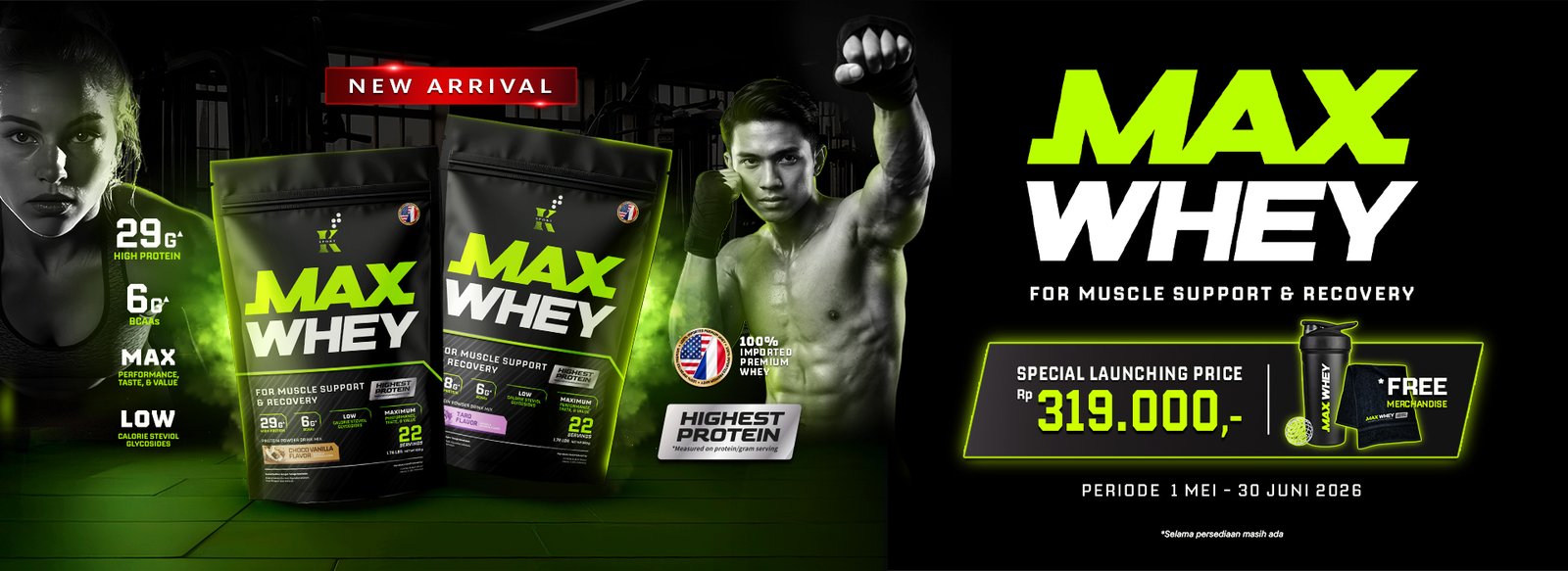 New Released Max Whey Protein Isolate & Concentrate by Kedai Bubuk Group